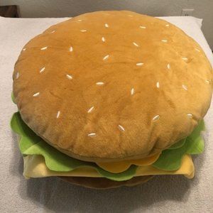 Used~Cheeseburger Plush Pillow